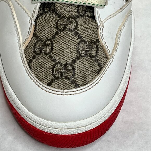 Gucci White Leather GG Monogram High-Top Sneakers Size 7 Mens Basketball Shoes - Picture 15 of 15